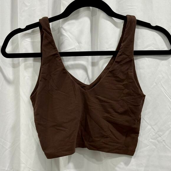 Carbon38 Brown V-Neck Sports Bra | Sz S - Picture 4 of 5